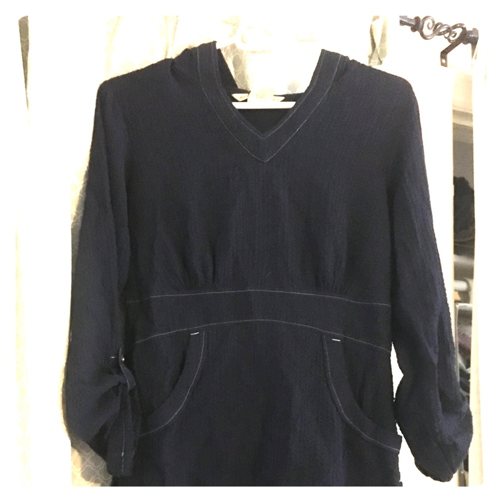 Exofficio Navy Mini dress with hood